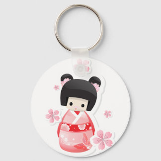 Japanese Geisha Doll - buns series Keychain