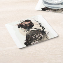 Japanese Geisha Floral Design Sakura Pink -