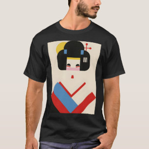 Japanese Geisha Girl #3 Retro Art  T-Shirt
