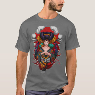 Japanese Geisha Kawaii Girl Kimono Samurai  (2) T-Shirt