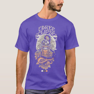 Japanese Geisha Moon Snake Futurism Outrun Street T-Shirt