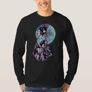 Japanese Geisha Parasol Pretty Tattoo Samurai T-Shirt
