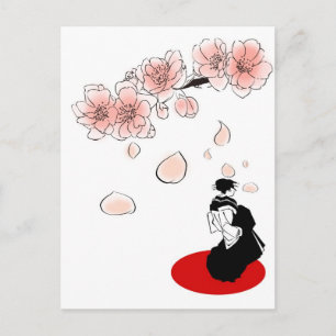 japanese geisha postcard