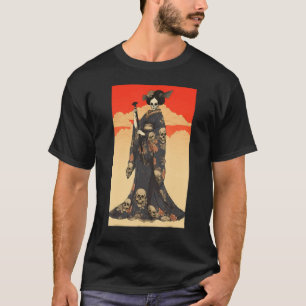 Japanese Geisha Skeleton Geisha Skull T-Shirt