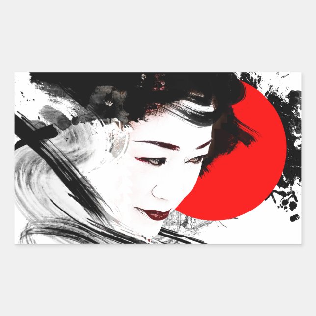 Japanese Geisha Sticker (Front)