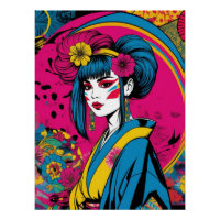 Japanese geisha woman in traditional kimono