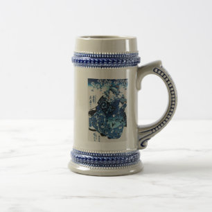 Japanese Geisya Woman, Kuniyoshi, Ukiyo-e Beer Stein