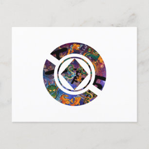 Japanese GeoDesign Holiday Postcard