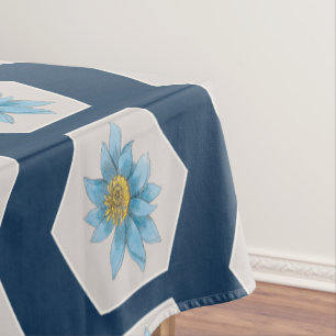 Japanese Geometric Lily Flower Pattern Tablecloth