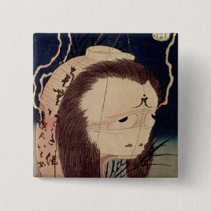Japanese Ghost 2 Inch Square Button