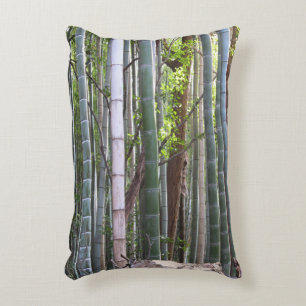 Japanese Giant Bamboo Forest, Sagano, Kyoto, Japan Accent Pillow