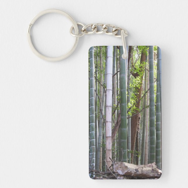 Japanese Giant Bamboo Forest, Sagano, Kyoto, Japan Keychain (Front)