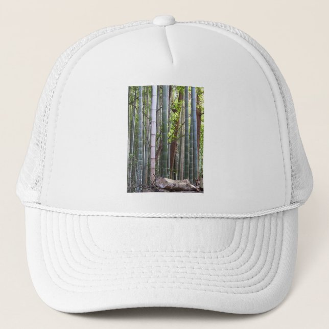 Japanese Giant Bamboo Forest, Sagano, Kyoto, Japan Trucker Hat (Front)