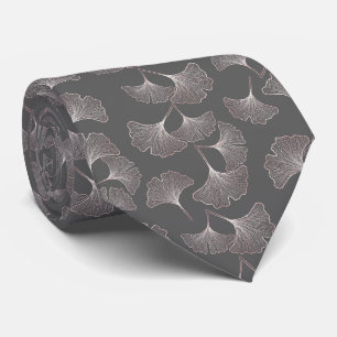 Japanese Ginkgo Leaf Pattern Tie