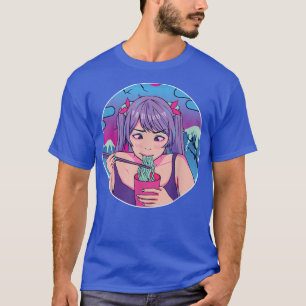 Japanese Girl Noodles Anime Manga Graphic Art Japa T-Shirt