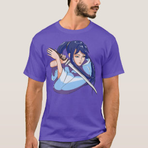 Japanese Girl Samurai  Katana Fighter  Japan Girl  T-Shirt
