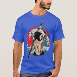 Japanese Girl Samurai Sinobi Fighter Ninja Martial T-Shirt