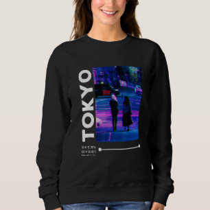 Japanese Glitch Cyberpunk Tokyo Streetwear Aesthet Sweatshirt