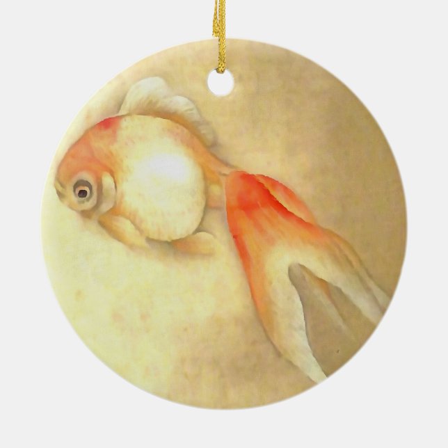 Japanese Goldfish Ceramic Ornament (Back)