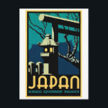 Japanese Government Railways Vintage World Travel Postcard<br><div class="desc">Japan - Japanese Lantern - Japanese Government Railways - Vintage World Travel Poster c.1930s</div>