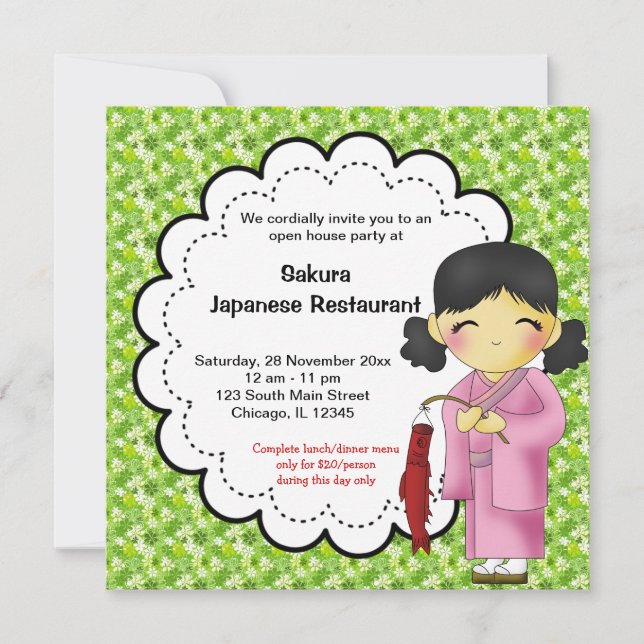 Japanese Grand Opening Invitation (Front)