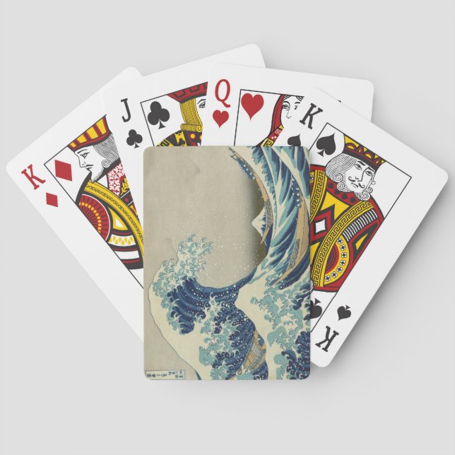 Japanese Great Wave off Kanagawa by Hokusai Playing Cards (Back)