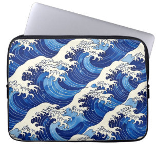 Japanese Great Wave Pattern Ocean Laptop Sleeve