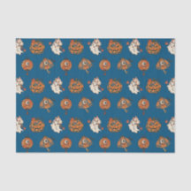 Japanese Halloween Yokai Pattern Tissue Paper