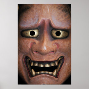 Japanese Hannya (般若) noh mask Poster