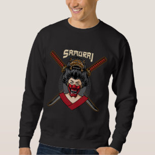 Japanese Hannya Mask Geisha Samurai Sweatshirt