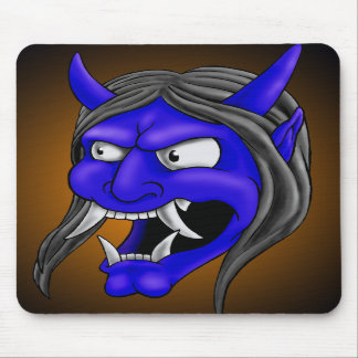 Japanese Hannya Mask Mouse Pad