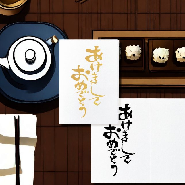 Japanese Happy New Year - golden  Foil Card (Creator Uploaded)