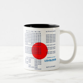 Japanese Hiragana and Katakana Alphabet Mug