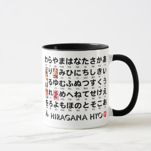 Japanese Hiragana & Katakana table (Hanafuda) Mug