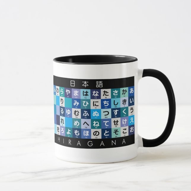 Japanese Hiragana & Katakana table Mug (Right)