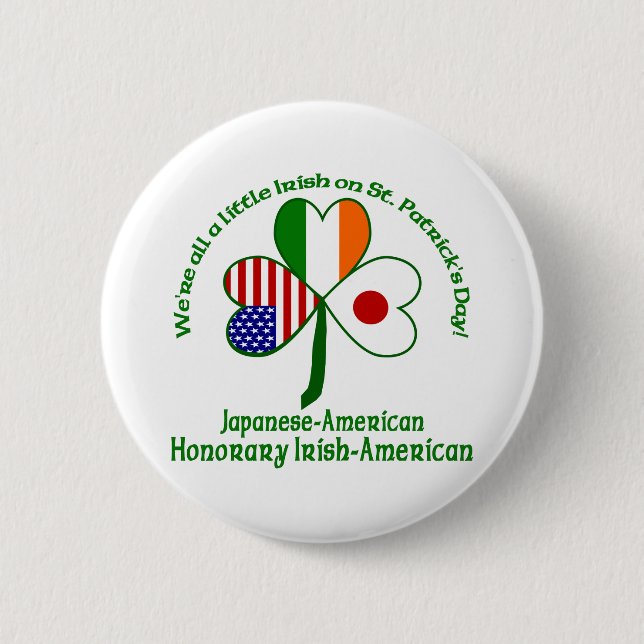 Japanese Honorary Irish 2 Inch Round Button (Front)
