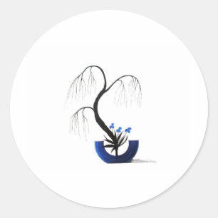 Japanese Ikebana Shoka Style Classic Round Sticker