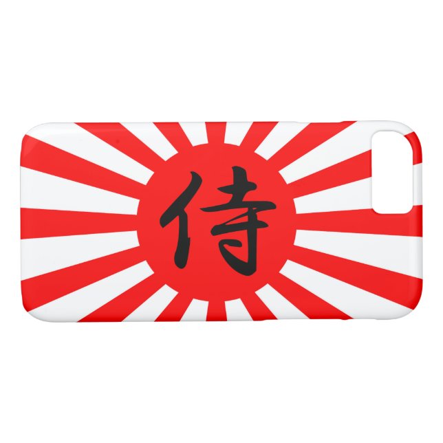 Japanese Imperial Flag with Samurai Kanji Symbol Case-Mate iPhone Case (Back (Horizontal))