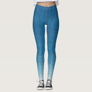 Japanese Indigo Dye Blue Gradation Leggings
