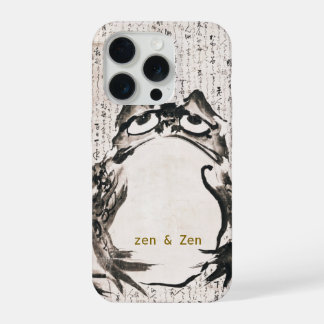 Japanese Ink Frog I Japaness art I Black and White iPhone 15 Pro Case
