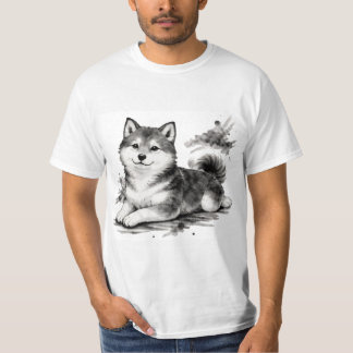 【Japanese Ink Puppy T-Shirt】 T-Shirt