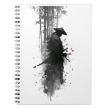 Japanese Ink Samurai Bamboo Forest Notebook