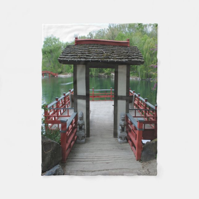 Japanese Inspiration Fleece Blanket (Front)