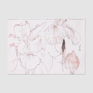 JAPANESE IRIS WOODBLOCK PRINT Tissue Paper