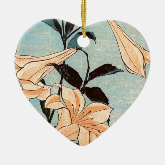 Japanese Irises Ceramic Ornament