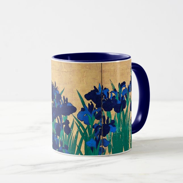 Japanese Irises (detail), Ogata Kōrin Mug (Front Right)