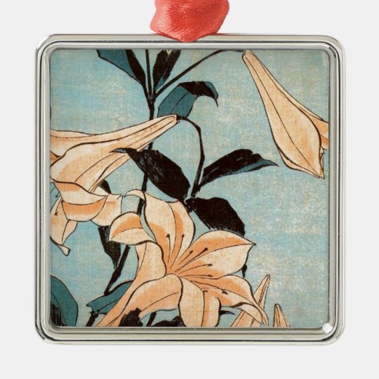 Japanese Irises Metal Ornament