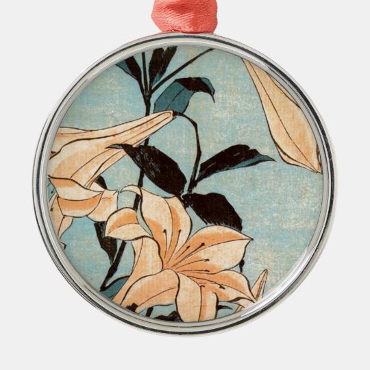 Japanese Irises Metal Ornament