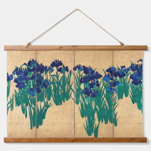 Japanese Irises, Ogata Kōrin Hanging Tapestry