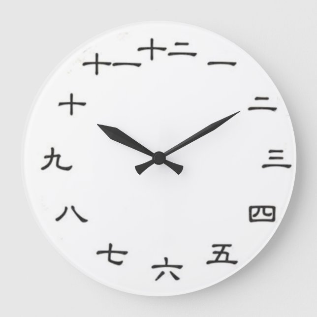 Japanese/Kanji Customizable Wall Clock (Front)